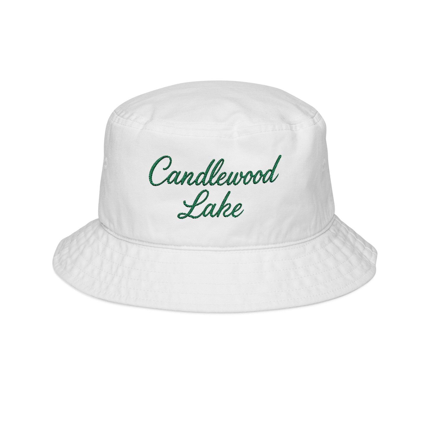 Candlewood Lake Embroidered Bucket Hat — Casual Lakefront Summer Cap