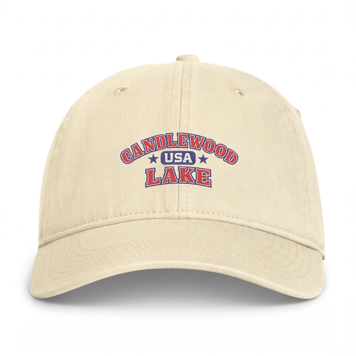 Lake Candlewood Embroidered Cap — USA Patriotic Dad Hat