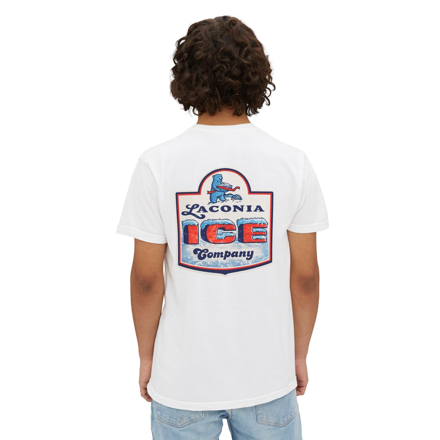 Laconia Ice Company Pocket T‑Shirt — Vintage Nautical Logo Tee