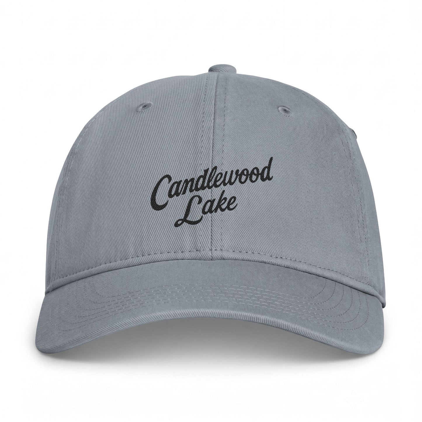 Candlewood Lake Embroidered Baseball Cap — Coastal Washed Casual Hat