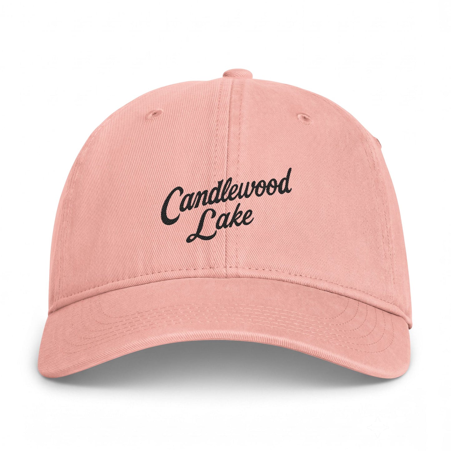 Candlewood Lake Embroidered Baseball Cap — Coastal Washed Casual Hat