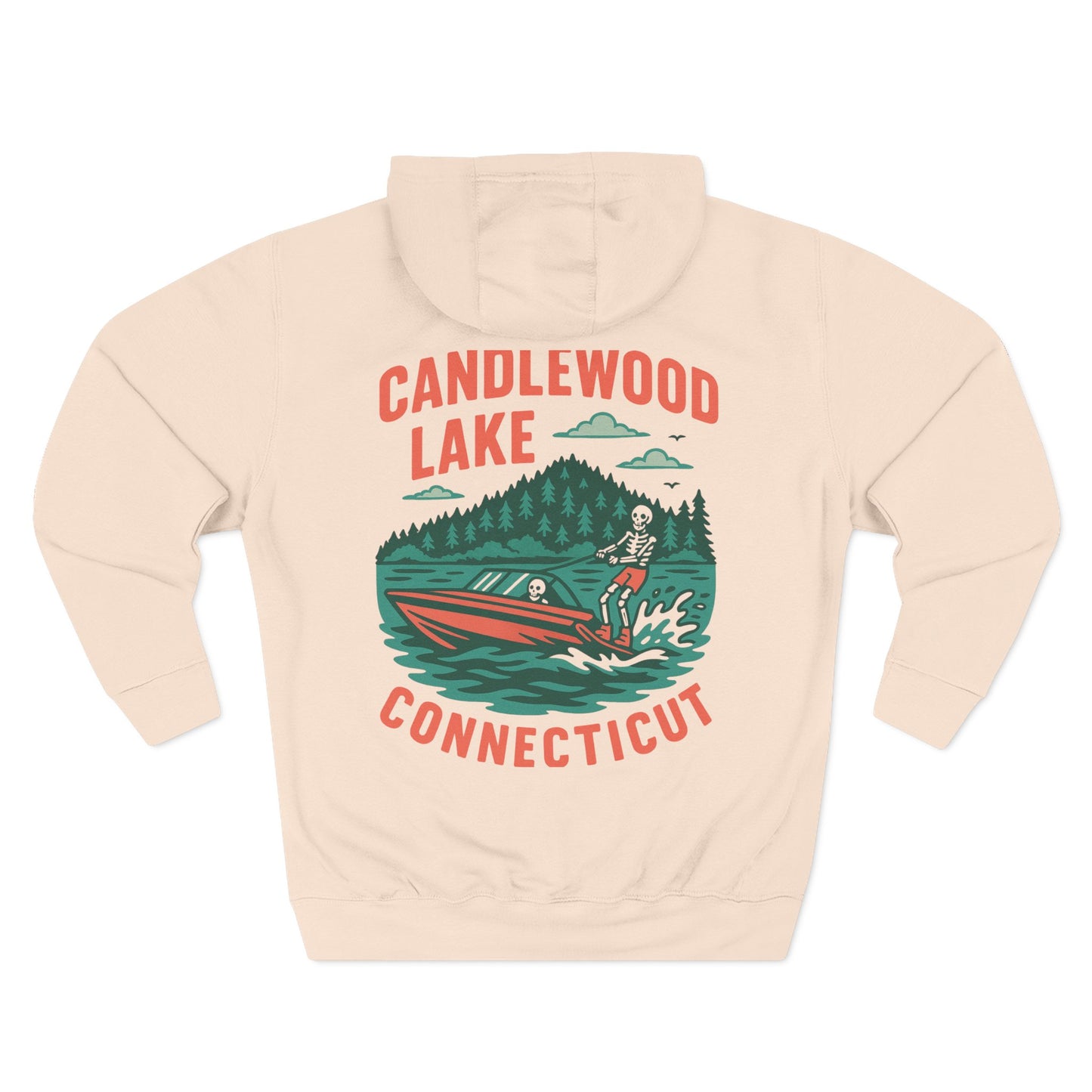 Candlewood Lake Fleece Hoodie, Comfortable Hoodie, Lake Life Apparel, Outdoor Gear, Perfect Gift for Nature Lovers