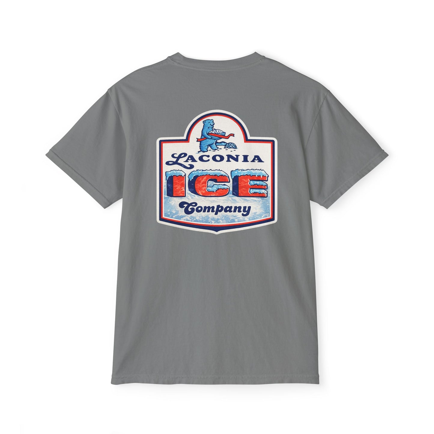 Laconia Ice Company Pocket T‑Shirt — Vintage Nautical Logo Tee