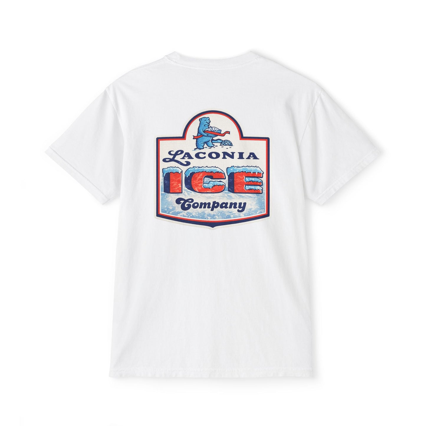 Laconia Ice Company Pocket T‑Shirt — Vintage Nautical Logo Tee
