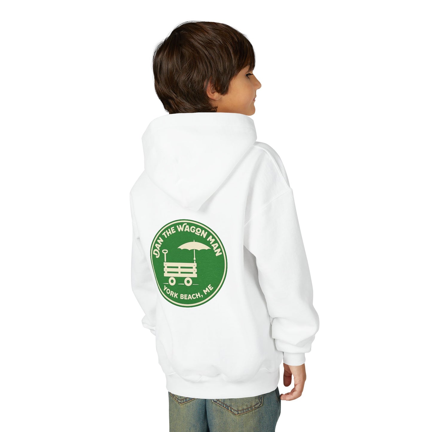 Youth Hoodie - 'Join the Wagon Man' York Beach, ME Logo Pullover