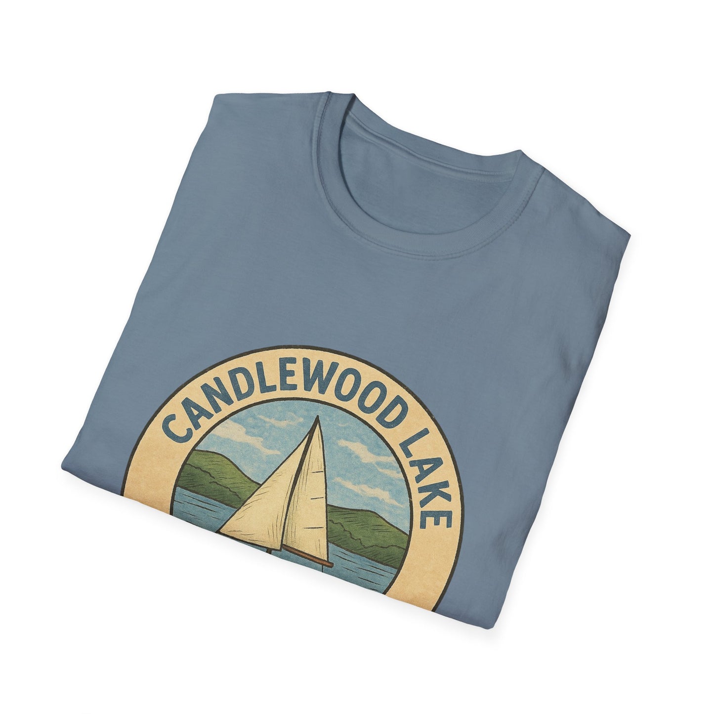 Candlewood Lake Adventure T-Shirt | Vintage Boating Tee, Perfect for Summer, Lake House Gift, Travel Souvenir, Unisex Softstyle Shirt