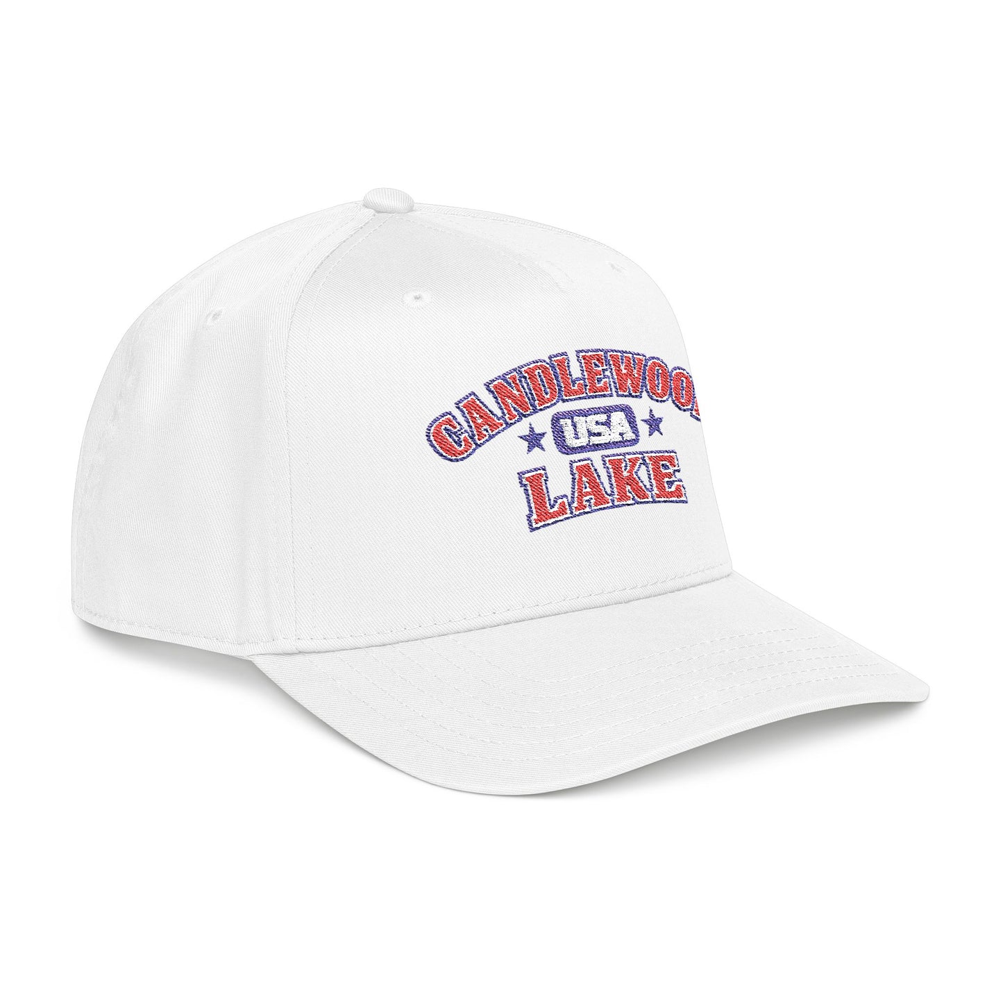 Candlewood Lake USA Baseball Cap — Retro Patriotic Lake Hat