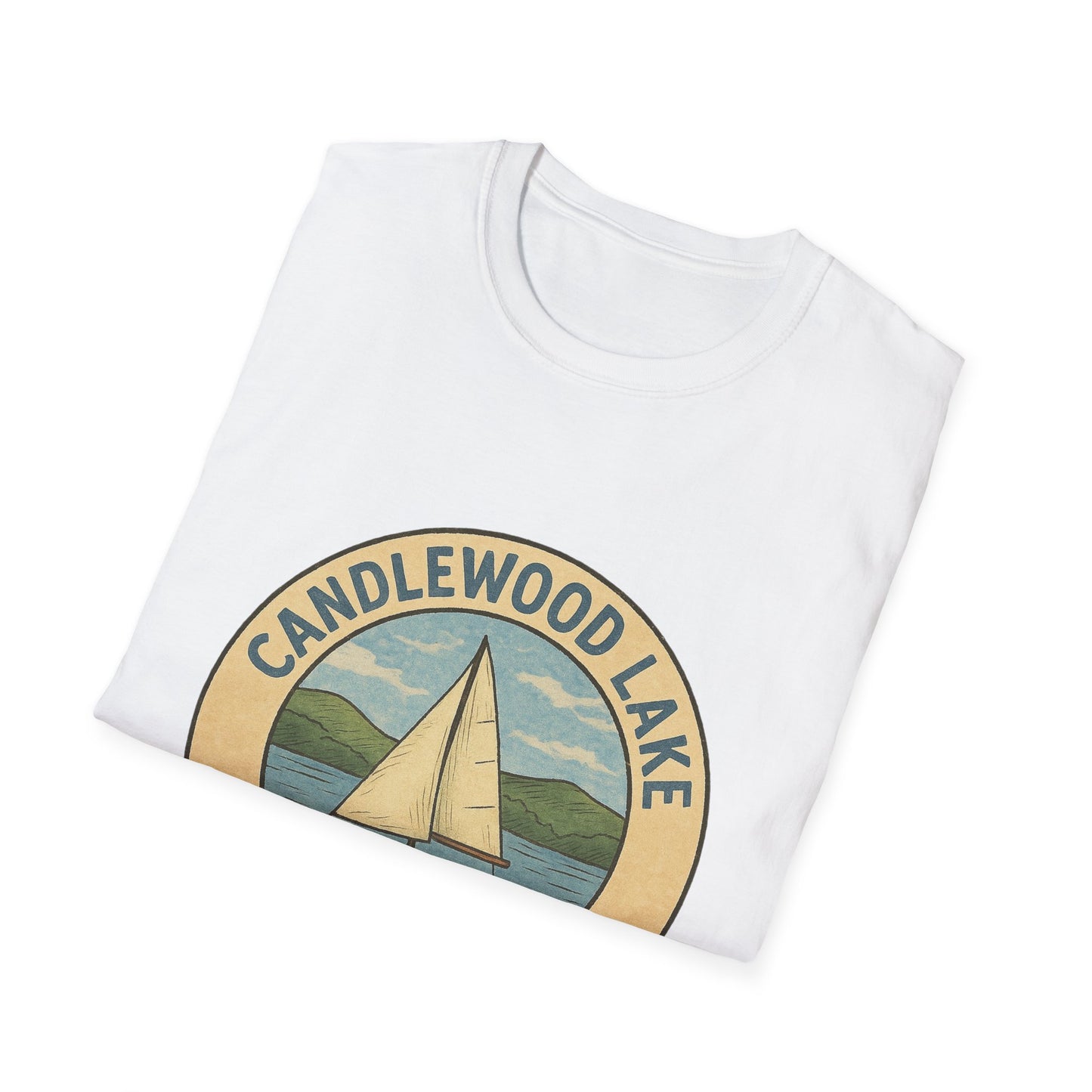 Candlewood Lake Adventure T-Shirt | Vintage Boating Tee, Perfect for Summer, Lake House Gift, Travel Souvenir, Unisex Softstyle Shirt