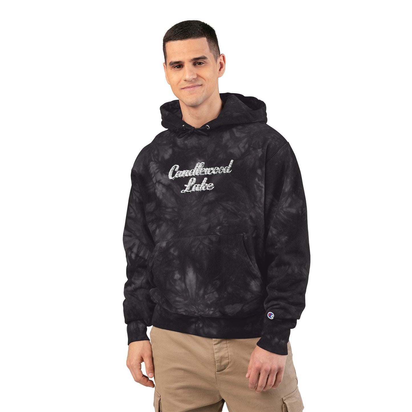 Unisex Tie-Dye Hoodie with Embroidery, Cozy Hoodie, Casual Wear, Perfect Gift, Festival Apparel, Lakeside Style