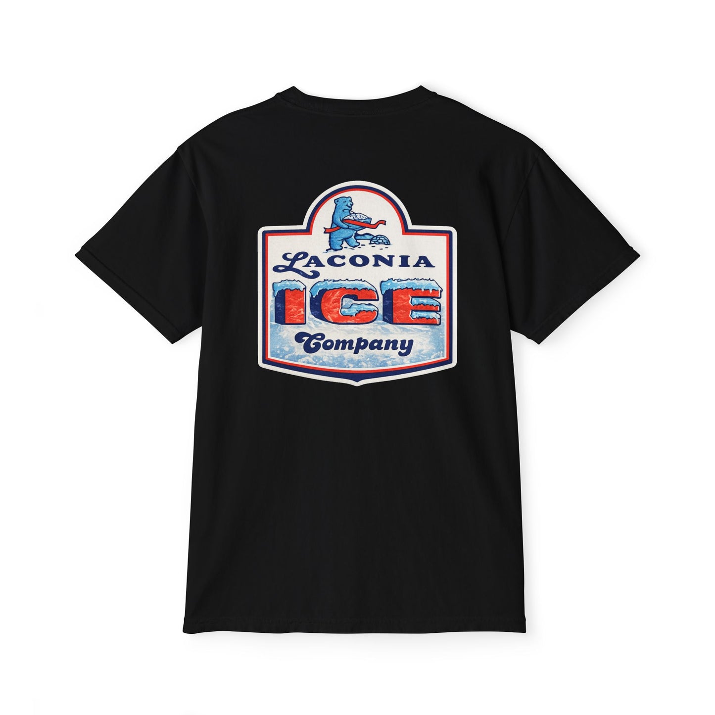 Laconia Ice Company Pocket T‑Shirt — Vintage Nautical Logo Tee