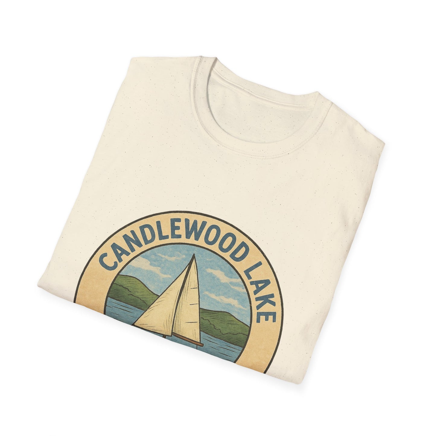 Candlewood Lake Adventure T-Shirt | Vintage Boating Tee, Perfect for Summer, Lake House Gift, Travel Souvenir, Unisex Softstyle Shirt