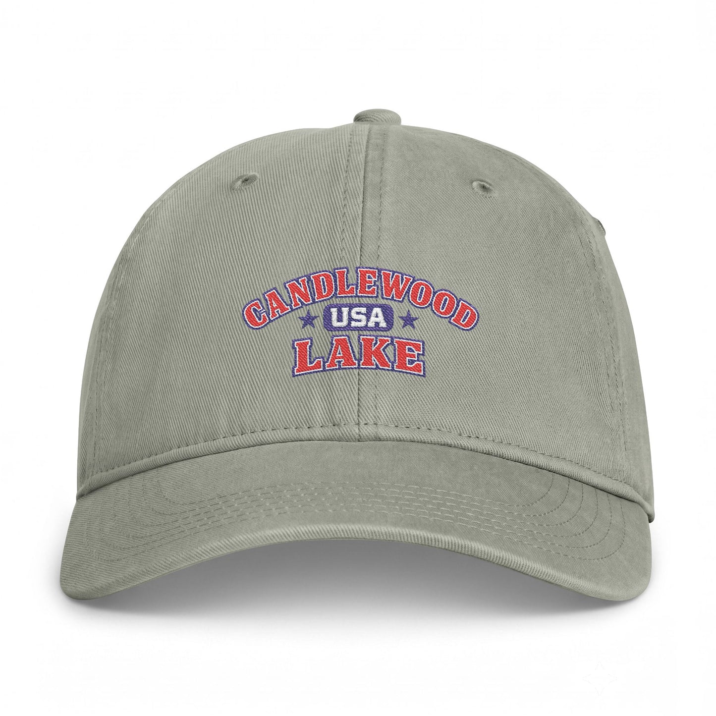 Lake Candlewood Embroidered Cap — USA Patriotic Dad Hat