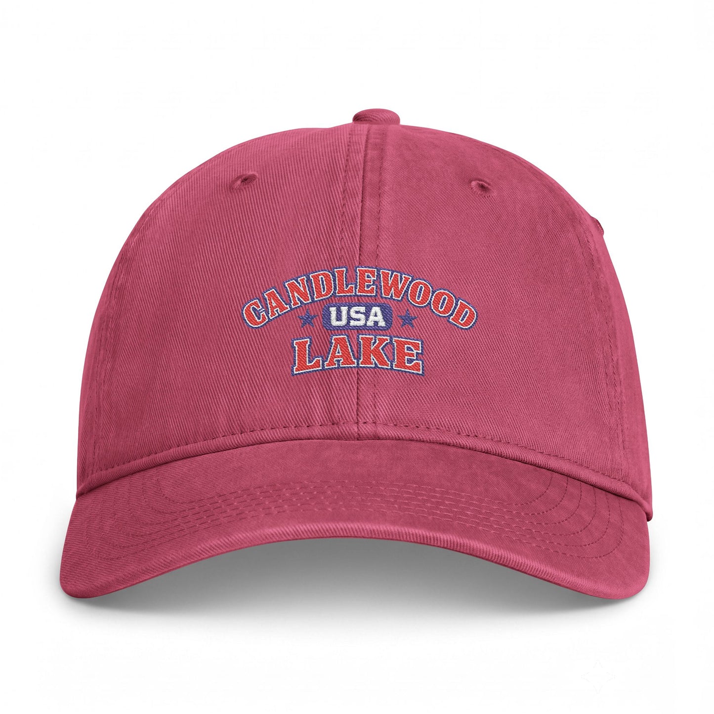 Lake Candlewood Embroidered Cap — USA Patriotic Dad Hat
