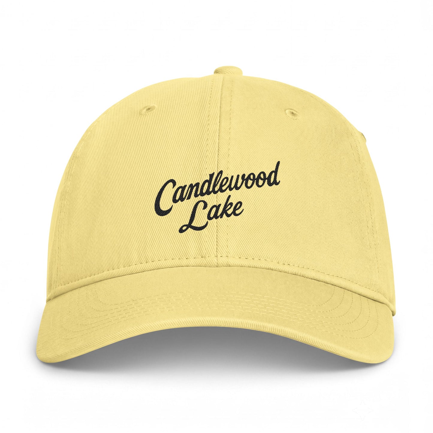 Candlewood Lake Embroidered Baseball Cap — Coastal Washed Casual Hat