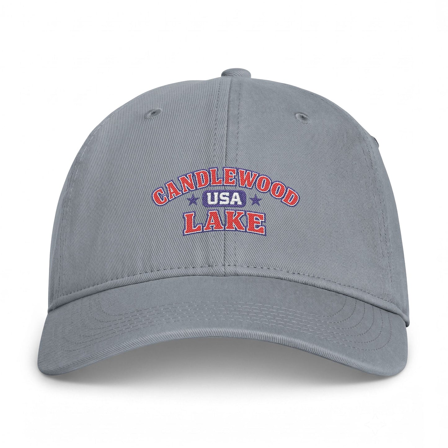 Lake Candlewood Embroidered Cap — USA Patriotic Dad Hat