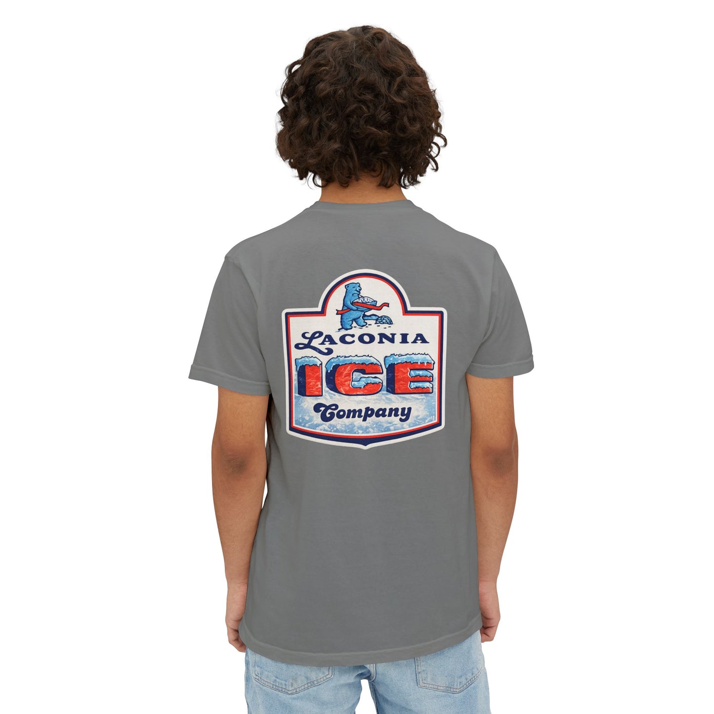 Laconia Ice Company Pocket T‑Shirt — Vintage Nautical Logo Tee
