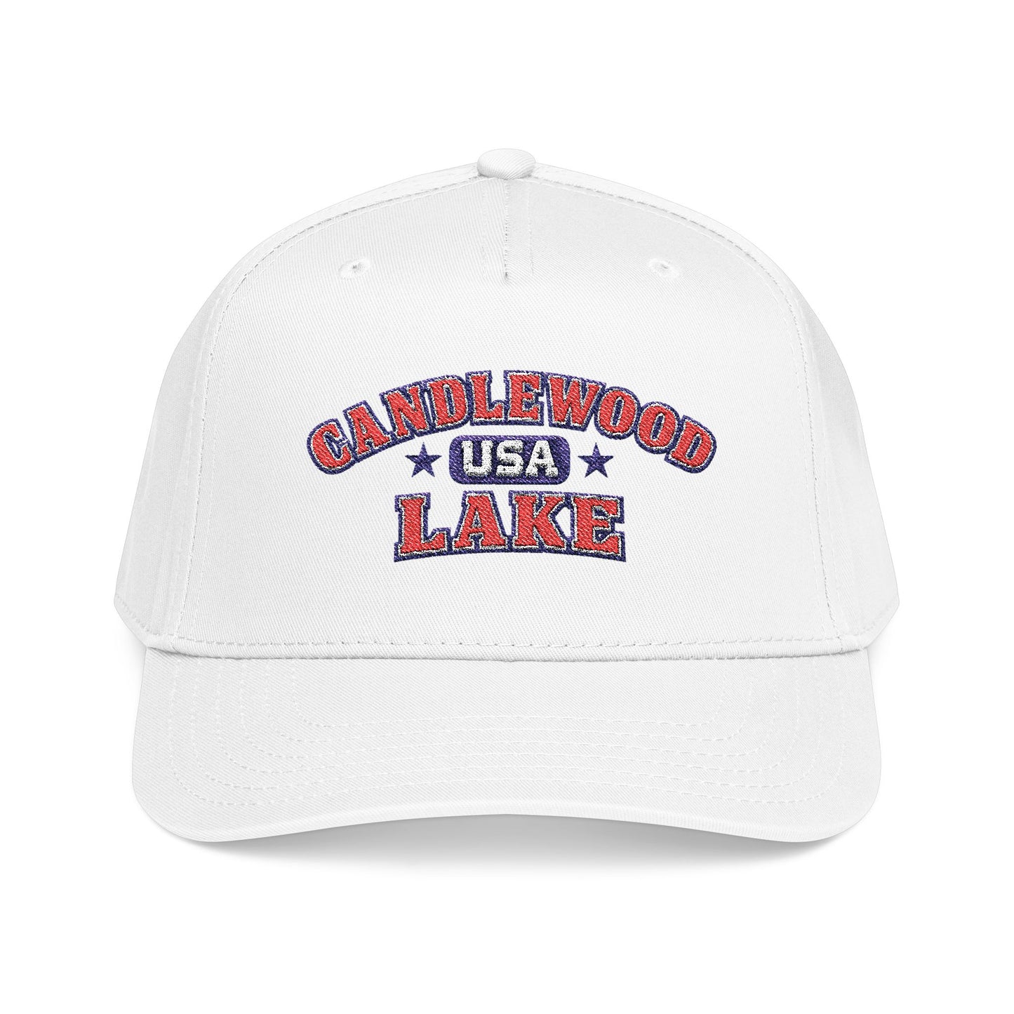 Candlewood Lake USA Baseball Cap — Retro Patriotic Lake Hat