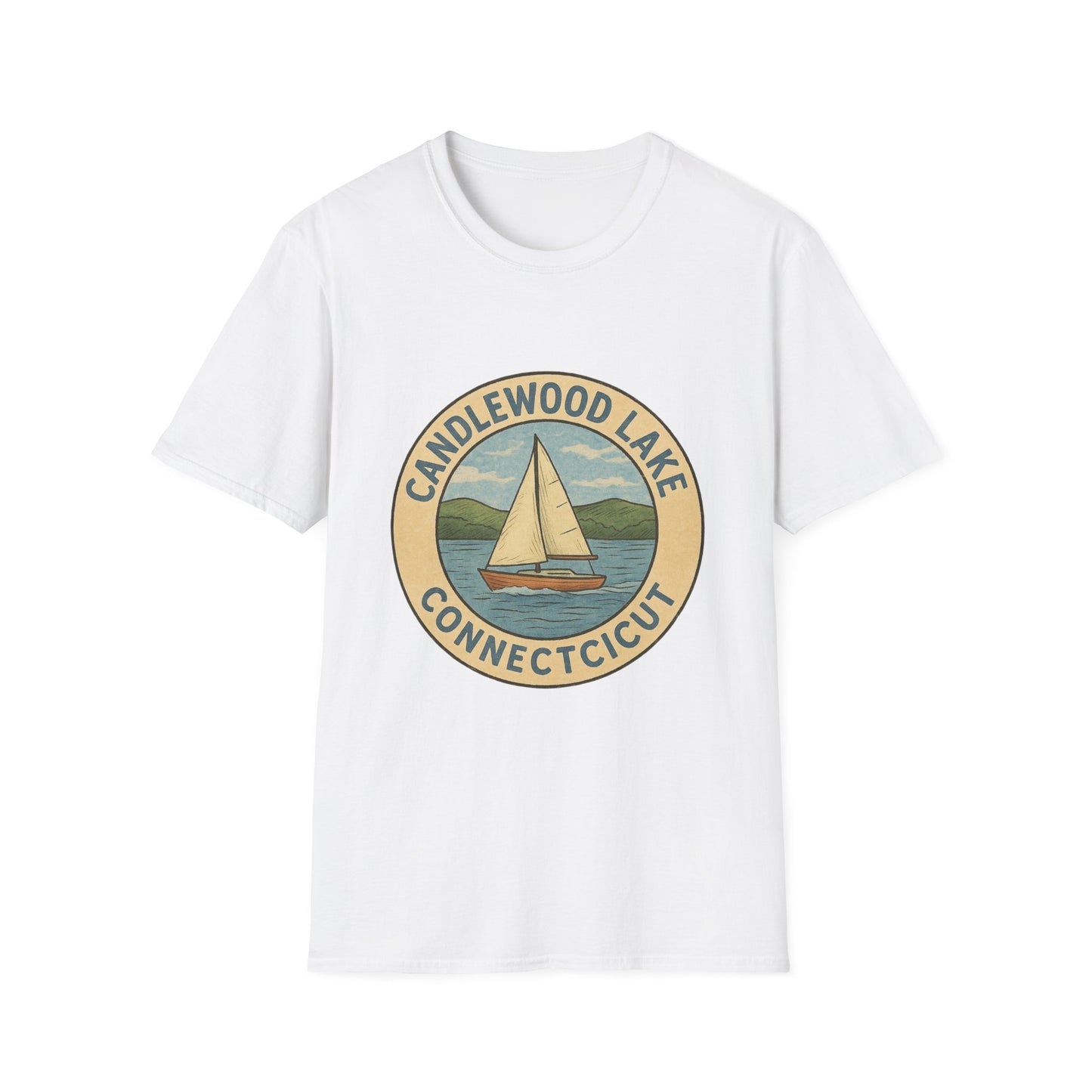 Candlewood Lake Adventure T-Shirt | Vintage Boating Tee, Perfect for Summer, Lake House Gift, Travel Souvenir, Unisex Softstyle Shirt