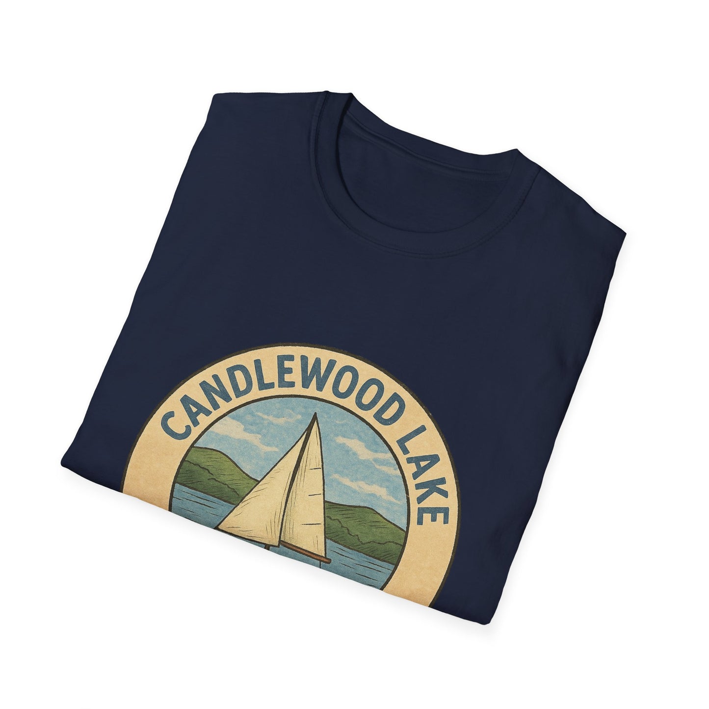 Candlewood Lake Adventure T-Shirt | Vintage Boating Tee, Perfect for Summer, Lake House Gift, Travel Souvenir, Unisex Softstyle Shirt