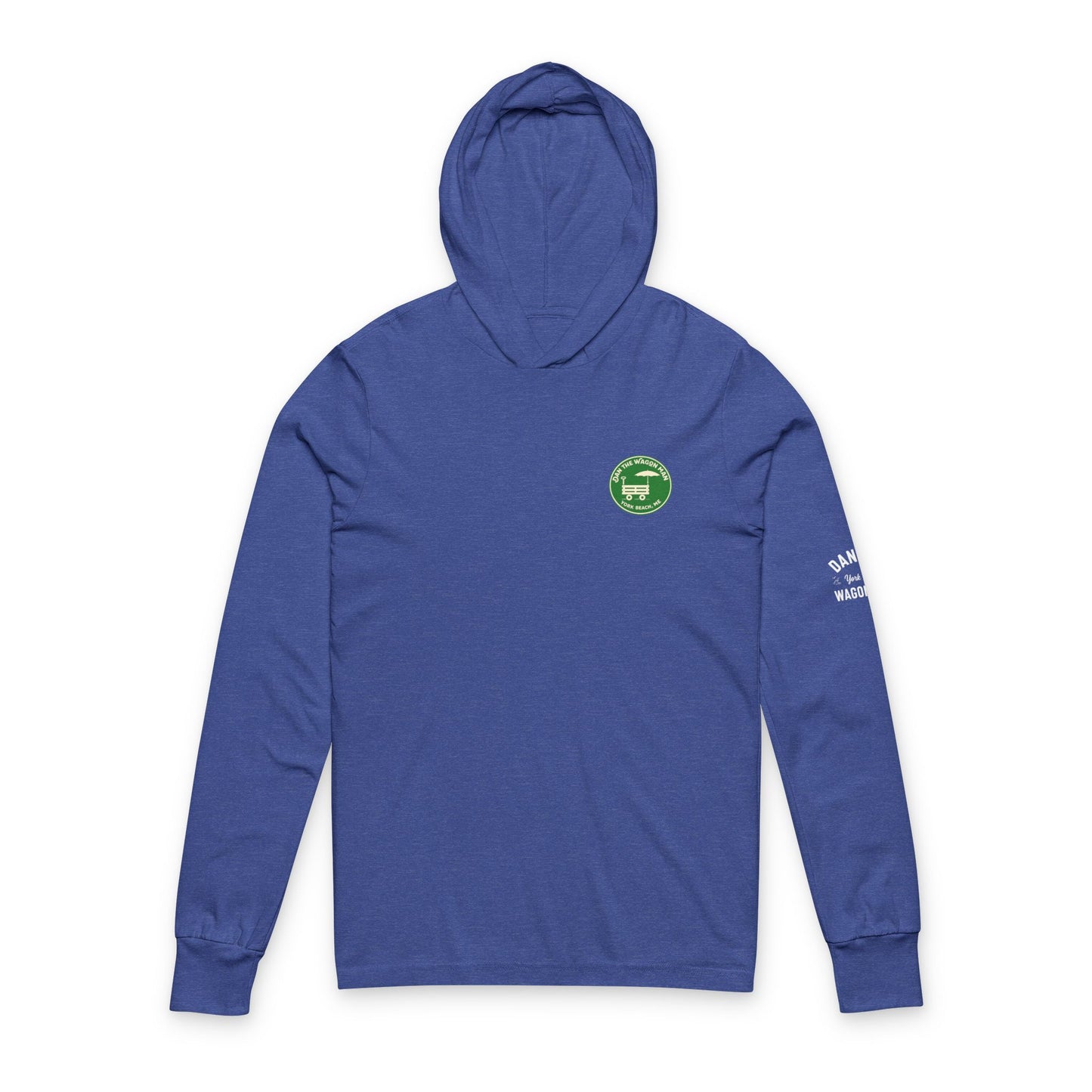 Hooded Long Sleeve Tee — "On The Wagon Man" Fork Beach, ME Logo