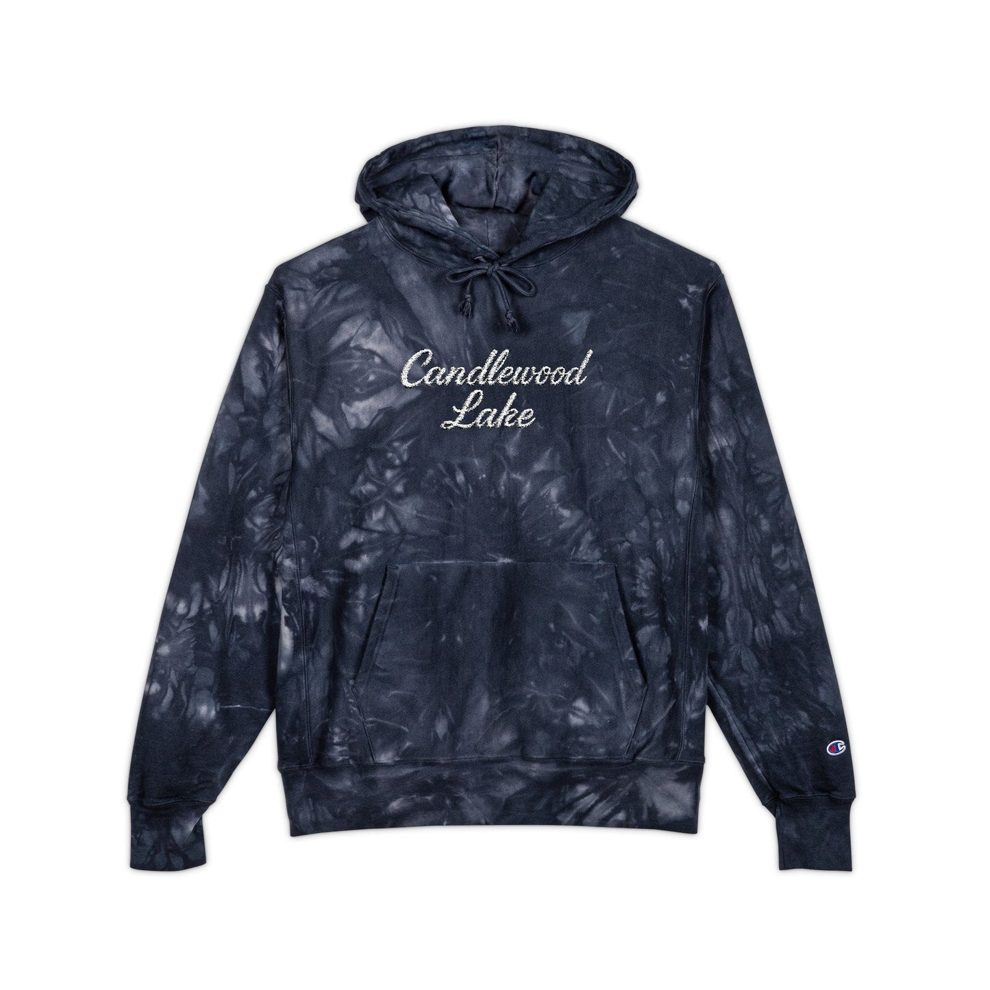 Unisex Tie-Dye Hoodie with Embroidery, Cozy Hoodie, Casual Wear, Perfect Gift, Festival Apparel, Lakeside Style