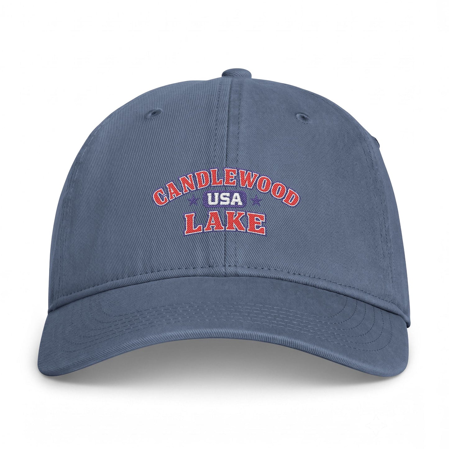 Lake Candlewood Embroidered Cap — USA Patriotic Dad Hat