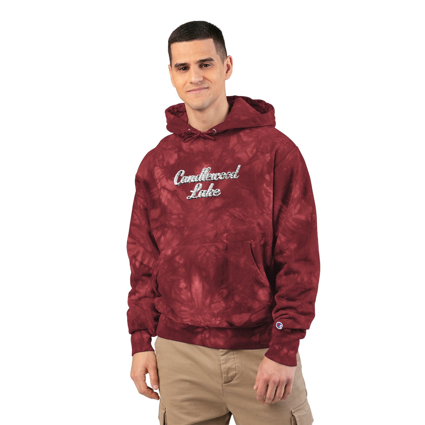 Unisex Tie-Dye Hoodie with Embroidery, Cozy Hoodie, Casual Wear, Perfect Gift, Festival Apparel, Lakeside Style