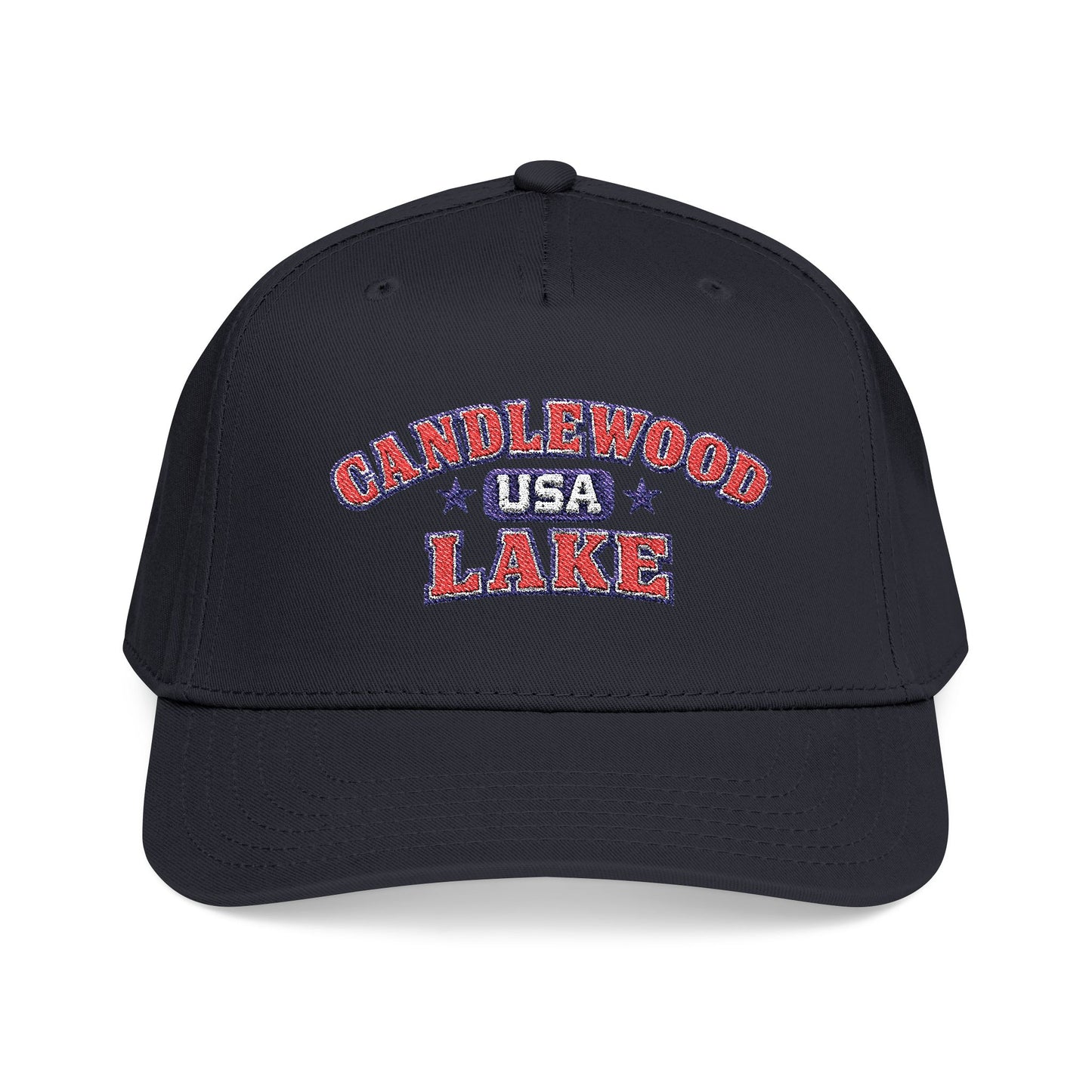 Candlewood Lake USA Baseball Cap — Retro Patriotic Lake Hat