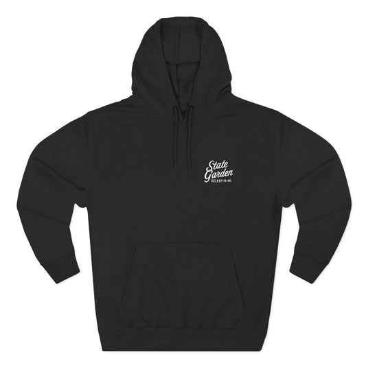 Cozy Three-Panel Fleece Hoodie for State Garden Lovers, Casual Wear, Gift for Friends, Autumn Outfit, Street Style, Unisex Fashion