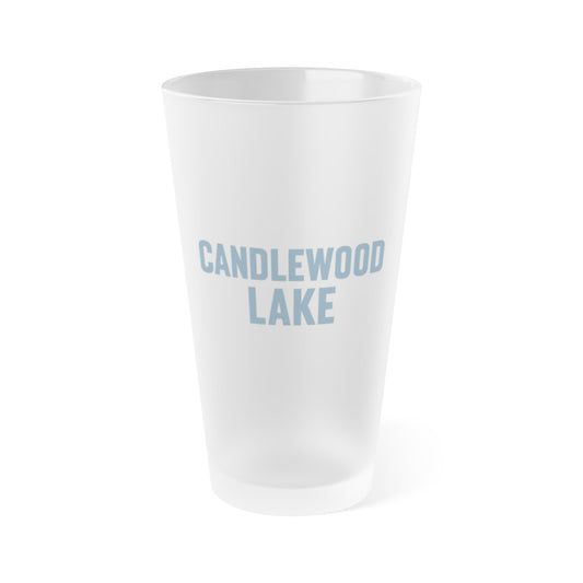 Frosted Pint Glass | Candlewood Lake
