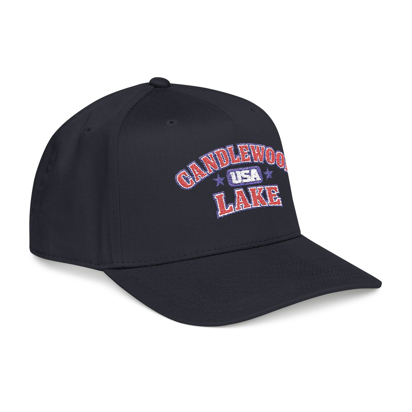 Candlewood Lake USA Baseball Cap — Retro Patriotic Lake Hat