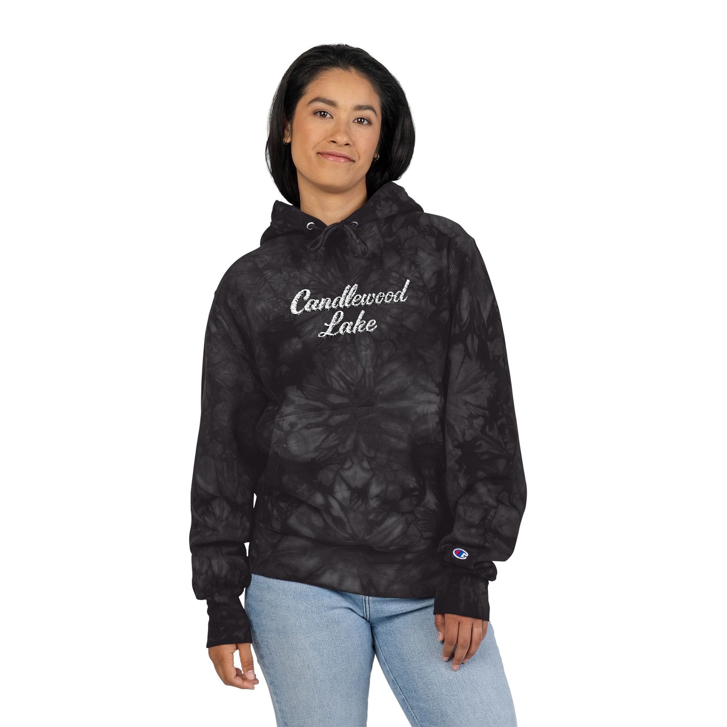 Unisex Tie-Dye Hoodie with Embroidery, Cozy Hoodie, Casual Wear, Perfect Gift, Festival Apparel, Lakeside Style