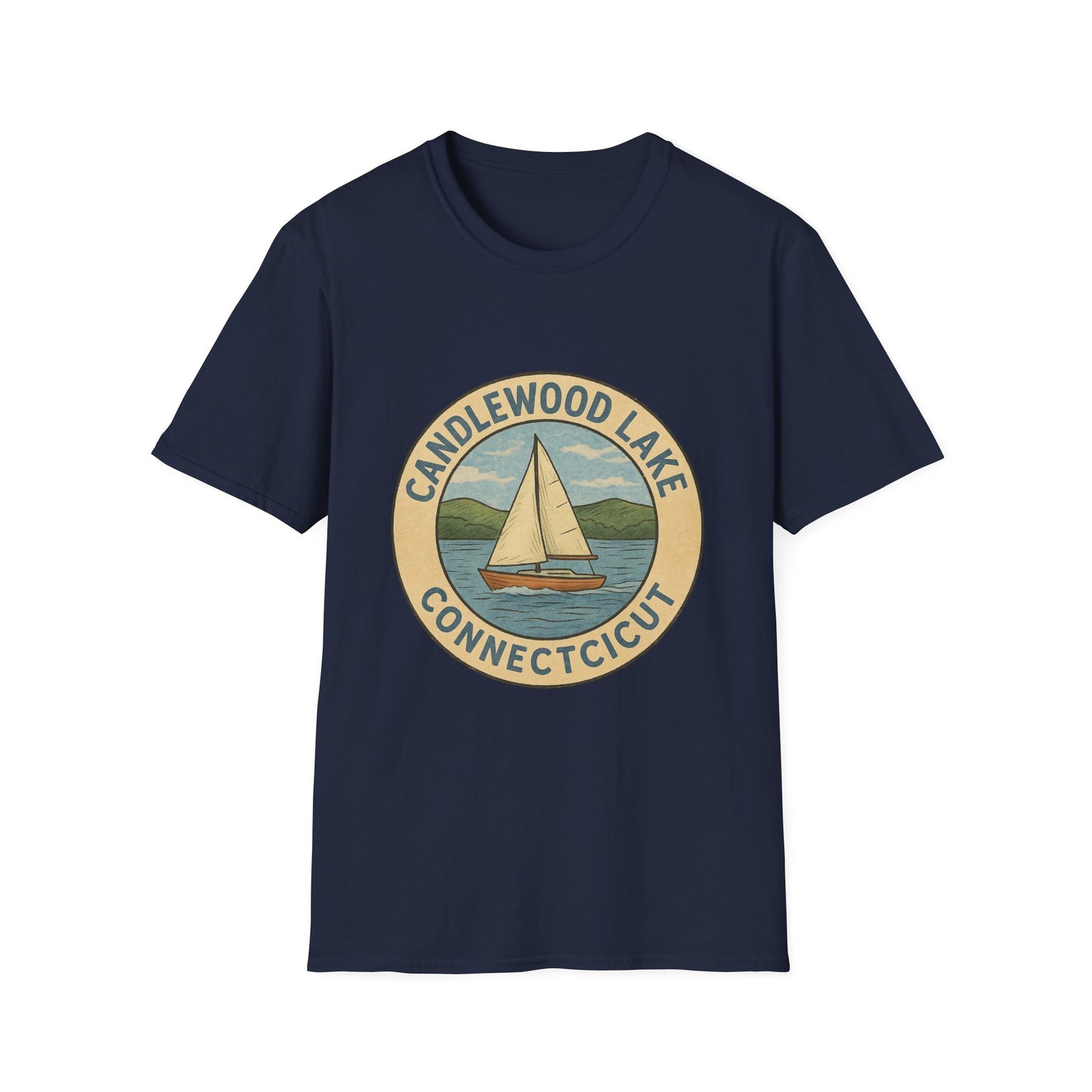 Candlewood Lake Adventure T-Shirt | Vintage Boating Tee, Perfect for Summer, Lake House Gift, Travel Souvenir, Unisex Softstyle Shirt
