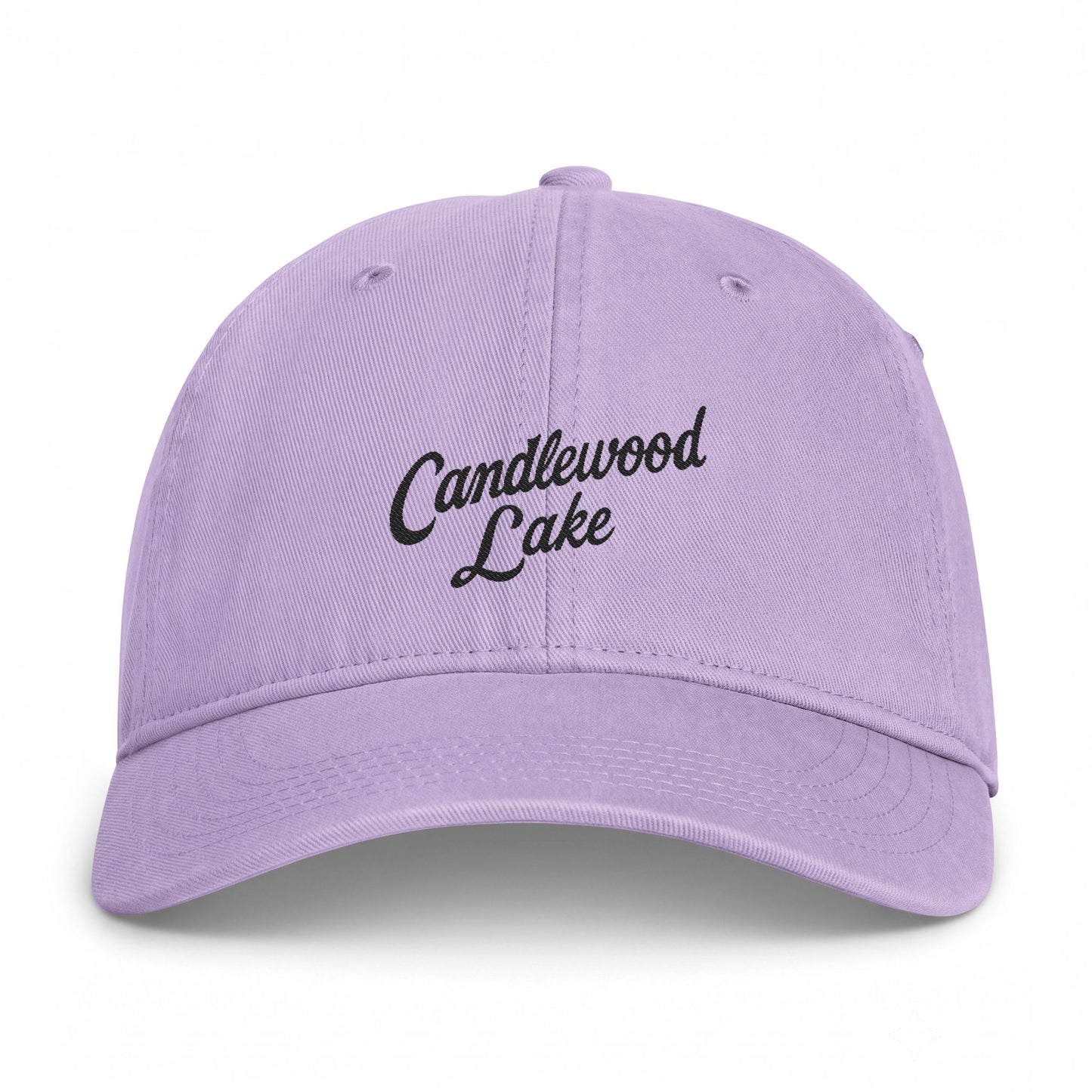 Candlewood Lake Embroidered Baseball Cap — Coastal Washed Casual Hat