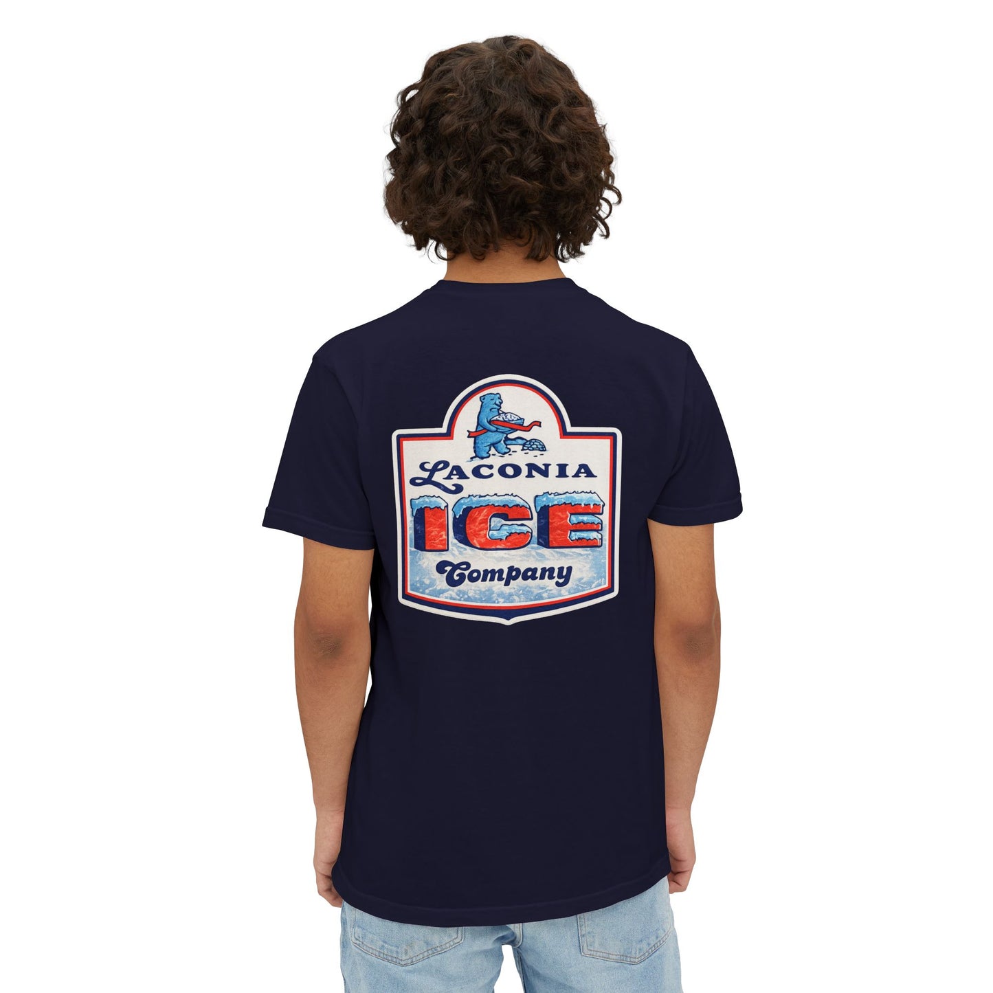 Laconia Ice Company Pocket T‑Shirt — Vintage Nautical Logo Tee